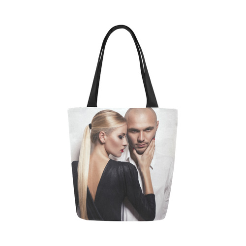 Beautiful Woman and Man Beauty Fashion Photo Canvas Tote Bag (Model 1657)