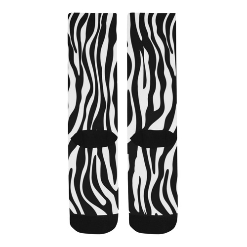 Zebra Stripes Pattern - Traditional Black White Trouser Socks