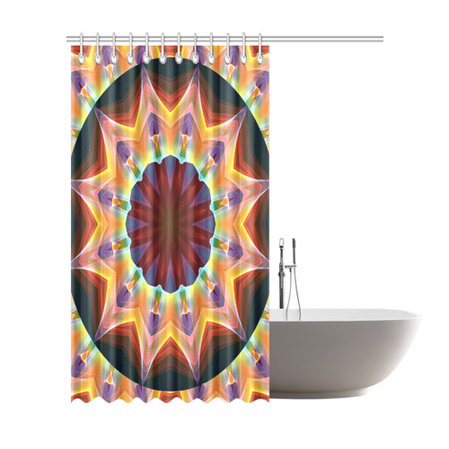 Santa Fe Summer Night, Abstract Warm Romance Shower Curtain 72"x84"