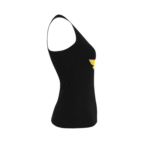 Missouri Girl home gold black Women's Shoulder-Free Tank Top (Model T35)