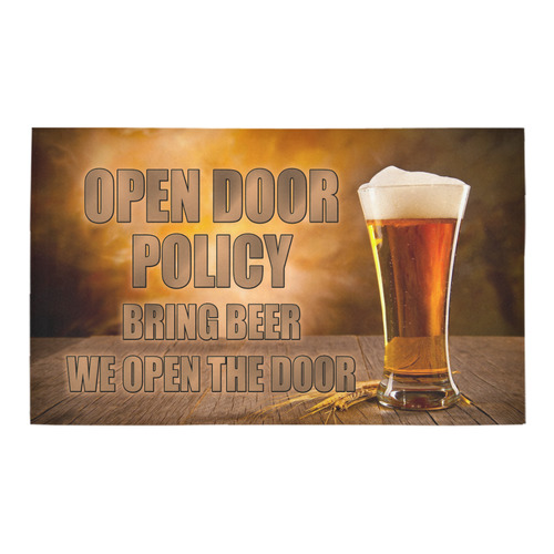 Open Door Policy - Azalea Doormat 30" x 18" (Sponge Material)