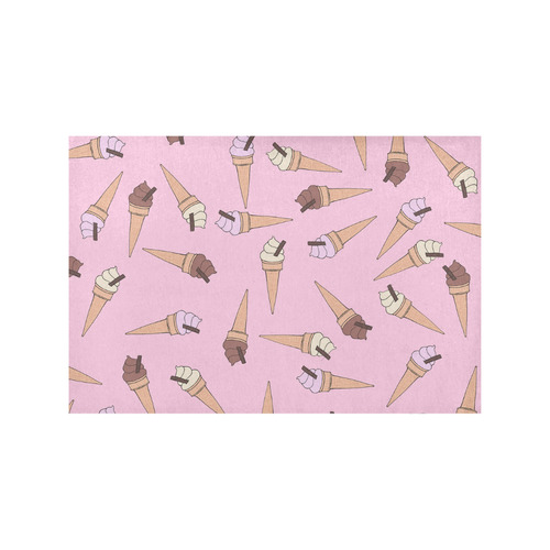 Pink Fun Ice Cream Pattern Placemat 12’’ x 18’’ (Set of 6)