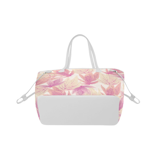 Watercolor Floral Leaf Pattern- Clover Canvas Tote Bag (Model 1661)