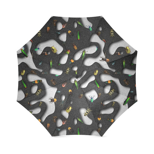 Crawking Bugs - Squiggly Loops Cut Foldable Umbrella (Model U01)