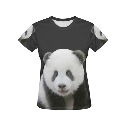 Panda Bear All Over Print T-Shirt for Women (USA Size) (Model T40)