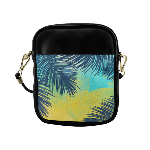 Palm Trees Tropical Watercolor Sling Bag (Model 1627)