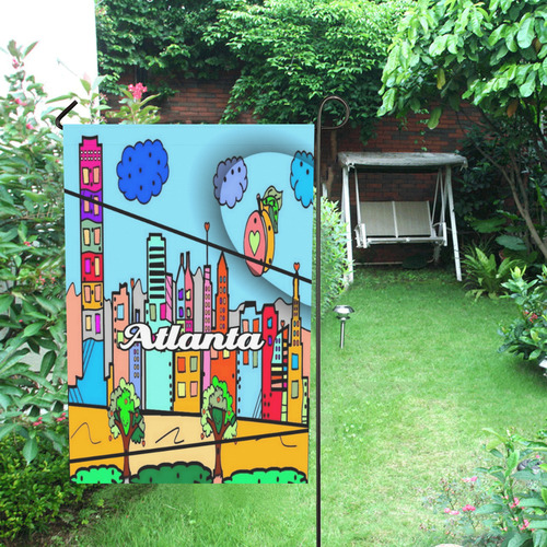 Atlanta Popart 2017 by Nico Bielow Garden Flag 28''x40'' （Without Flagpole）