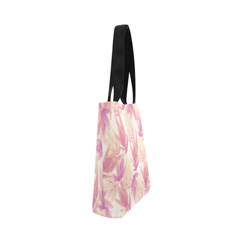 Watercolor Floral Leaf Pattern- Canvas Tote Bag (Model 1657)