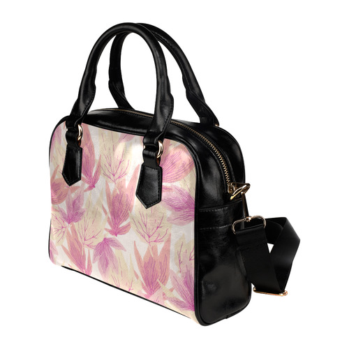 Watercolor Floral Leaf Pattern- Shoulder Handbag (Model 1634)