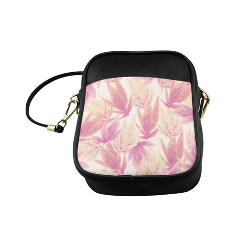 Watercolor Floral Leaf Pattern- Sling Bag (Model 1627)