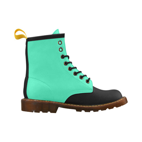 Only two Colors: Light Ocean Green High Grade PU Leather Martin Boots For Men Model 402H