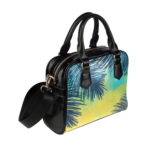 Palm Trees Tropical Watercolor Shoulder Handbag (Model 1634)