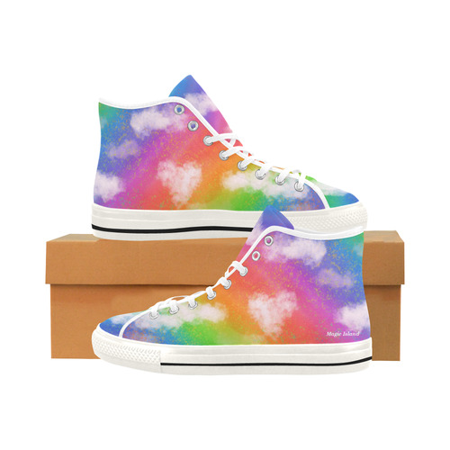 Rainbow Love. Inspired by the Magic Island of Gotland. Vancouver H Men's Canvas Shoes/Large (1013-1)