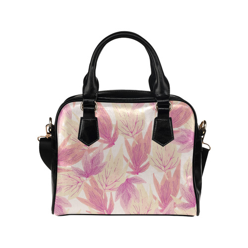 Watercolor Floral Leaf Pattern- Shoulder Handbag (Model 1634)