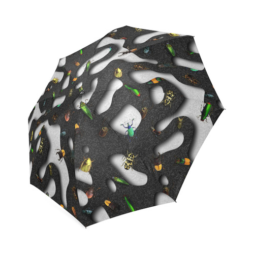 Crawking Bugs - Squiggly Loops Cut Foldable Umbrella (Model U01)