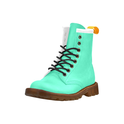 Only two Colors: Light Ocean Green High Grade PU Leather Martin Boots For Women Model 402H