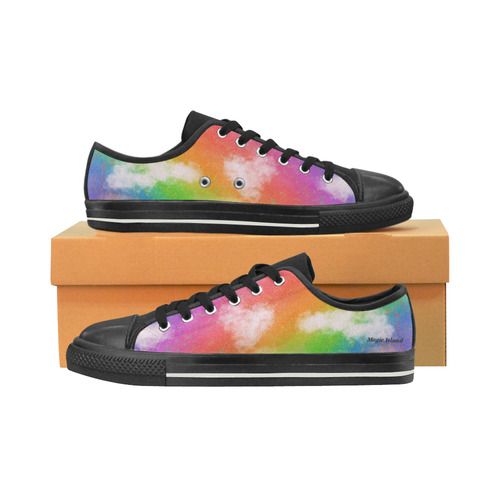 Rainbow Love. Inspired by the magic Island of Gotland. Men's Classic Canvas Shoes (Model 018)