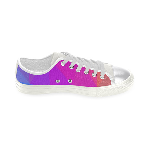 Triangle Rainbow Abstract Women's Classic Canvas Shoes (Model 018)