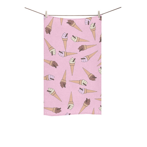 Pink Fun Ice Cream Pattern Custom Towel 16"x28"