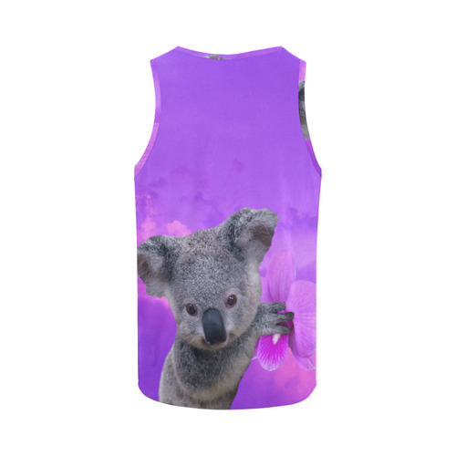 Koala and Orchid All Over Print Tank Top for Women (Model T43)