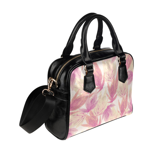 Watercolor Floral Leaf Pattern- Shoulder Handbag (Model 1634)