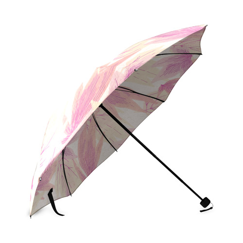 Watercolor Floral Leaf Pattern- Foldable Umbrella (Model U01)