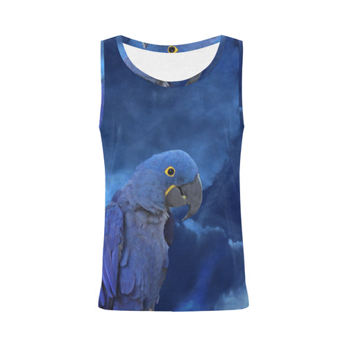 Hyacinth Macaw All Over Print Tank Top for Women (Model T43)