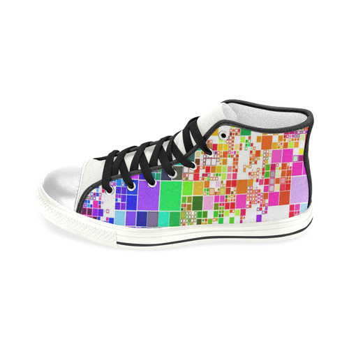 Squared Obsession Women's Classic High Top Canvas Shoes (Model 017)