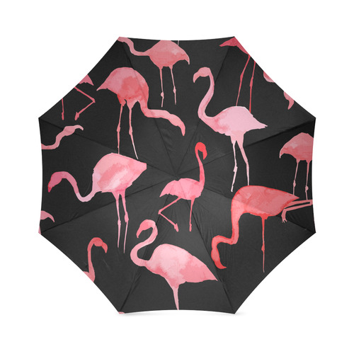 Flamingo watercolor Foldable Umbrella (Model U01)