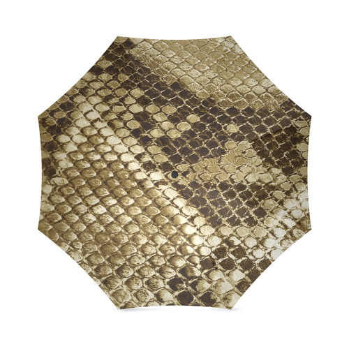 Golden Snakeskin - No snake has to die for it Foldable Umbrella (Model U01)