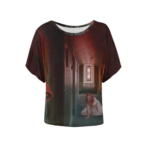 Survive the Zombie Apocalypse Women's Batwing-Sleeved Blouse T shirt (Model T44)