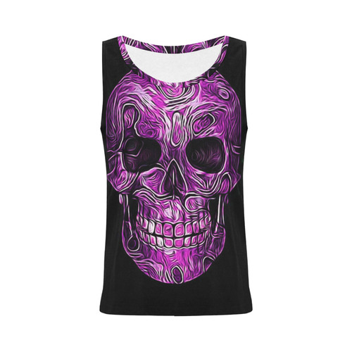 Skull-Unusual and unique 05B by JamColors All Over Print Tank Top for Women (Model T43)