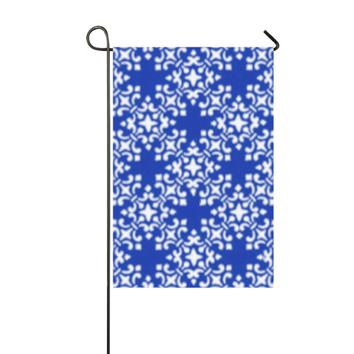 Sapphire Blue Damask Garden Flag 12‘’x18‘’（Without Flagpole）