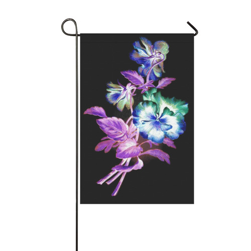 Iridescent Pansy Floral Garden Flag 12‘’x18‘’（Without Flagpole）