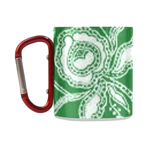 Green Floral Classic Insulated Mug(10.3OZ)