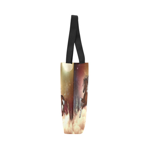 Wonderful wild horse in the sky Canvas Tote Bag (Model 1657)