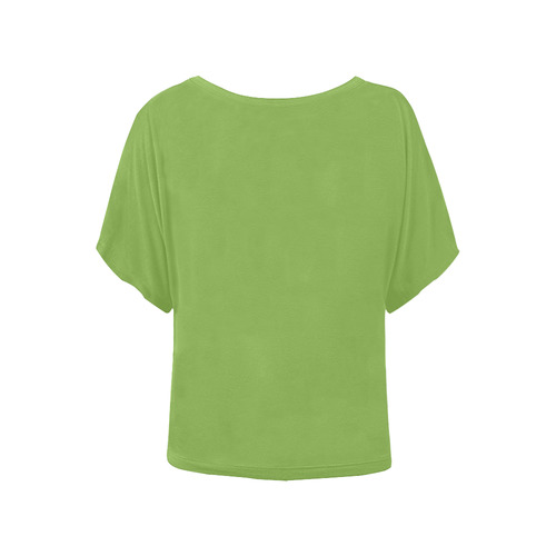 Greenery Women's Batwing-Sleeved Blouse T shirt (Model T44)