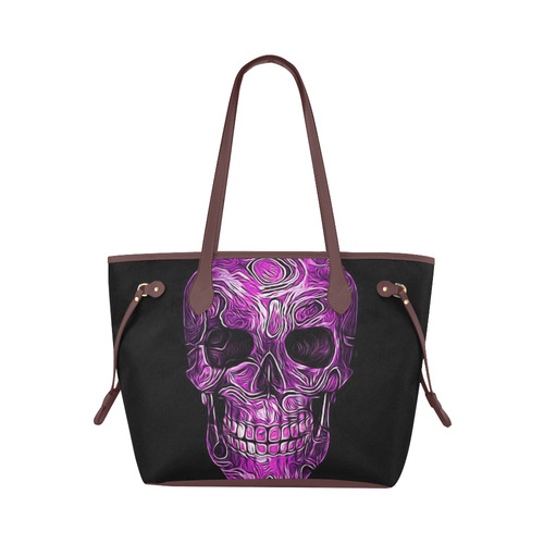 Skull-Unusual and unique 05B by JamColors Clover Canvas Tote Bag (Model 1661)