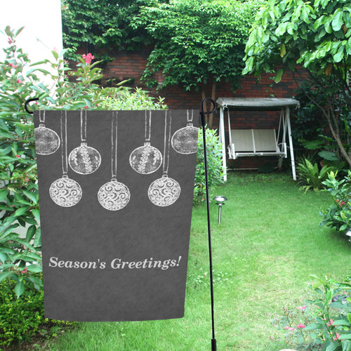 Season's Greetings Chalkboard Garden Flag 12‘’x18‘’（Without Flagpole）