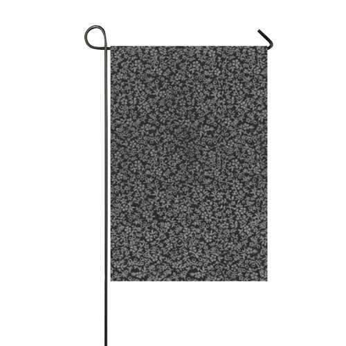 Vintage Floral Black Garden Flag 12‘’x18‘’（Without Flagpole）