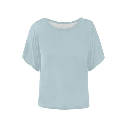 Starlight Blue Women's Batwing-Sleeved Blouse T shirt (Model T44)