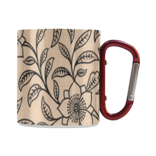 Vintage Lace Floral Hazelnut Classic Insulated Mug(10.3OZ)