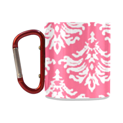 Pink Damask Classic Insulated Mug(10.3OZ)