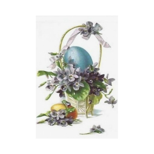 Vintage Easter Basket Garden Flag 12‘’x18‘’（Without Flagpole）