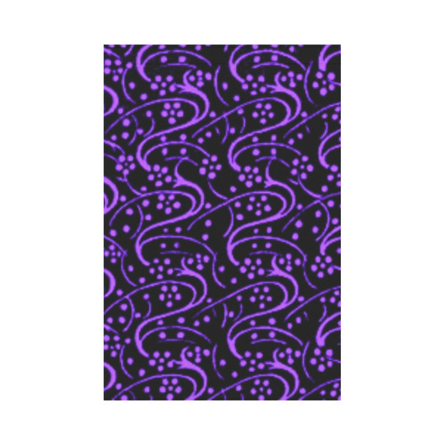 Vintage Swirl Purple Black Garden Flag 12‘’x18‘’（Without Flagpole）