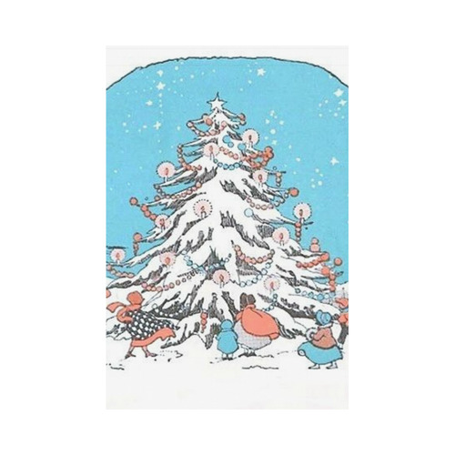 Vintage Christmas Tree Garden Flag 12‘’x18‘’（Without Flagpole）