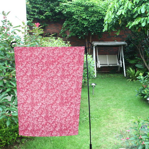 Vintage Leaf Red Garden Flag 12‘’x18‘’（Without Flagpole）