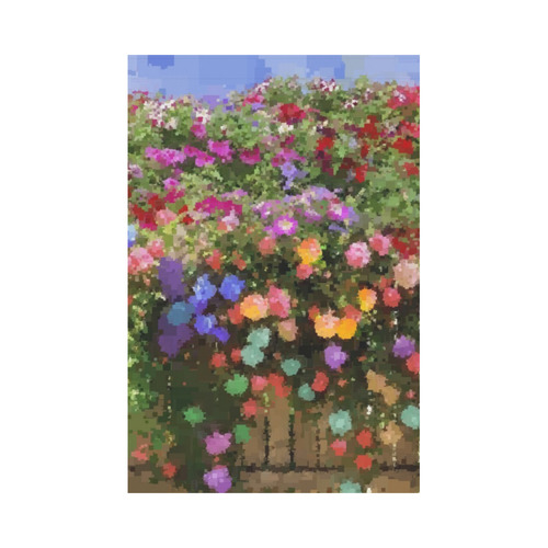 Colorful Pixel Garden Garden Flag 12‘’x18‘’（Without Flagpole）