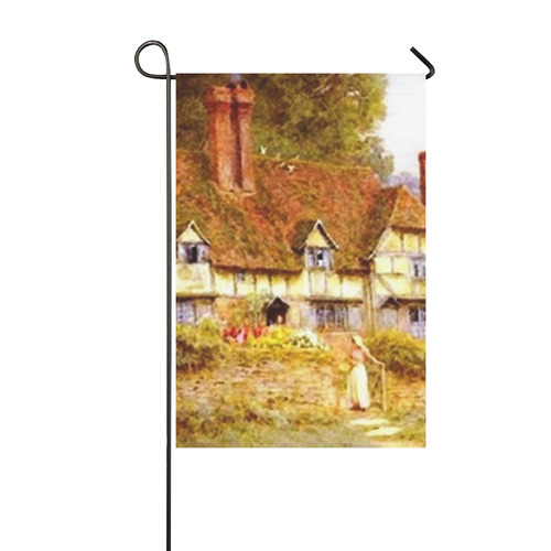 Country Cottage Estate Garden Flag 12‘’x18‘’（Without Flagpole）