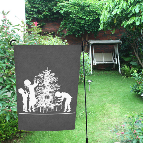 Vintage Christmas Chalkboard Garden Flag 12‘’x18‘’（Without Flagpole）